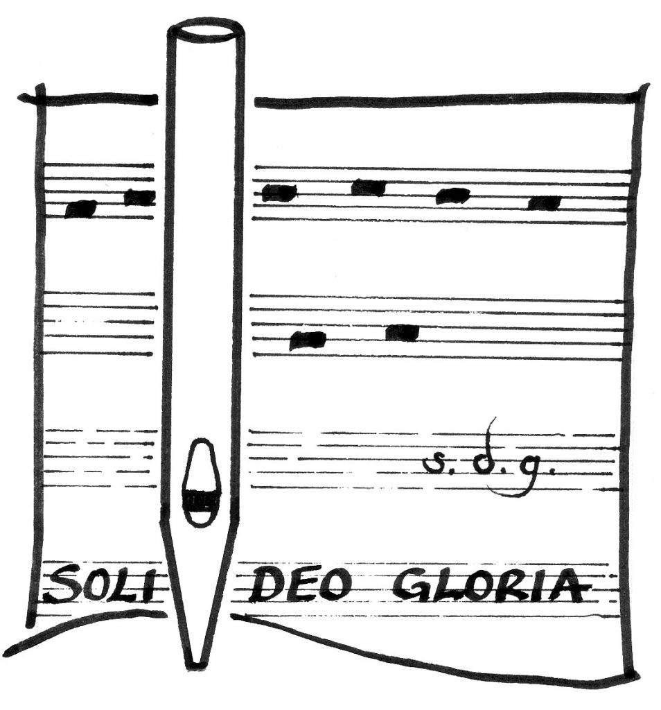 Flöte mit Soli Deo Gloria